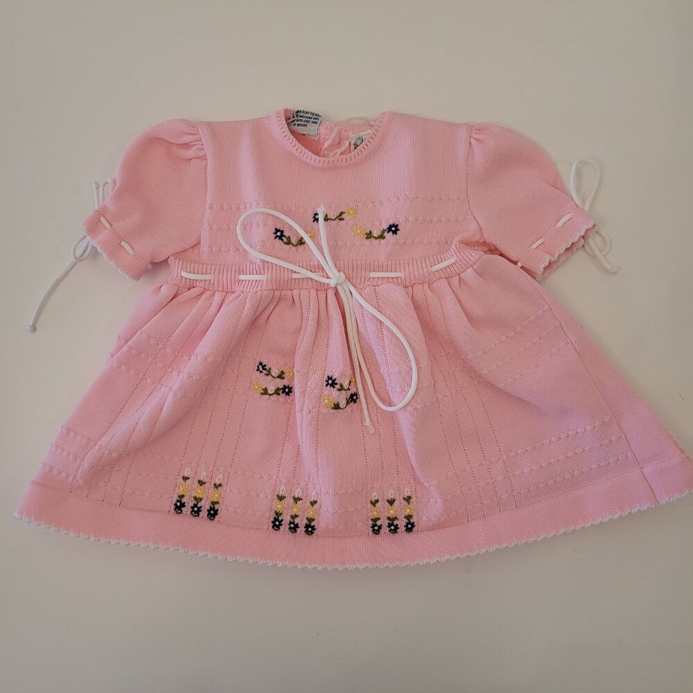 Vintage Baby Embroidered Summer Dress-6M (READ CAPTION)